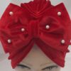 Turban pour bébé - Mignon et élégant, modèle nœud papillon perle rouge, chaud et confortable