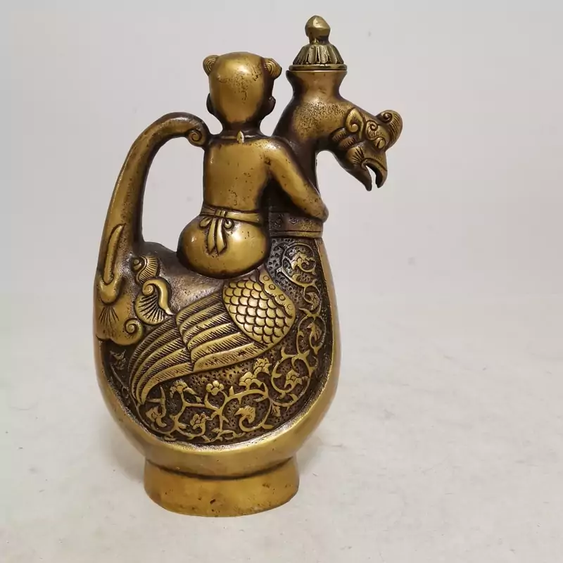 Flacon à eau de rose en laiton – Pour cérémonies traditionnelles parfumées