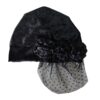 Turban pour Femme en Tissu Velours - Élégance Parfaitement Conçu avec Dentelle et Fleur