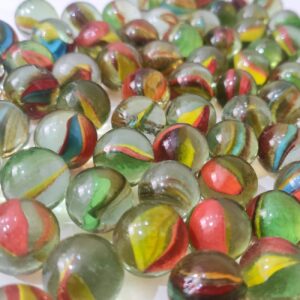 Billes en verre classiques – Jouet iranien nostalgique, lot de 200 pièces, couleurs variées