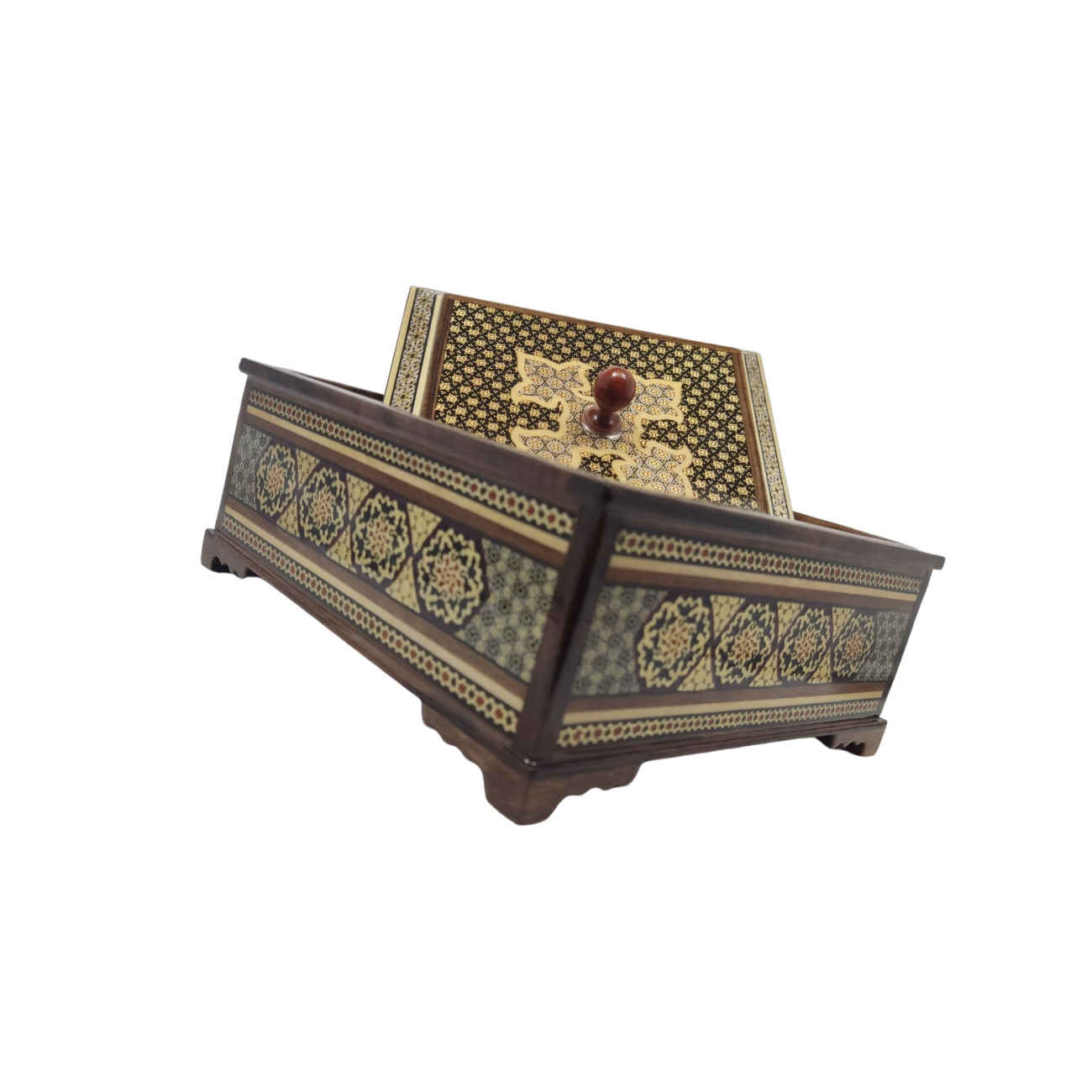 Coupelle à Bonbons Khatam Kari Classique en Bois – Pour l’Élégance et le Charme