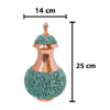 Bouteille décorative en cuivre - Artisanat persan avec design distinctif en incrustation de turquoise