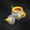 Théière décorative en poterie avec émail Minakari motif paisley – Modèle traditionnel