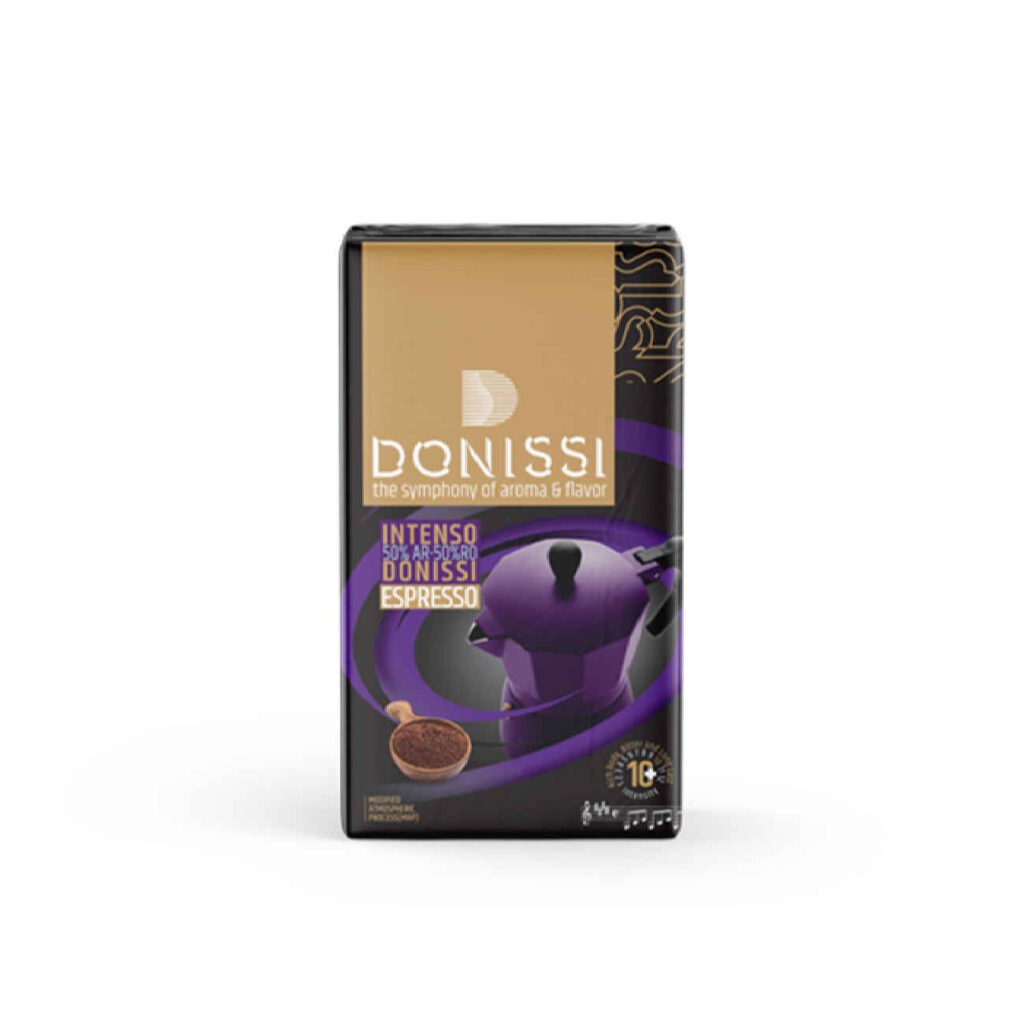 Poudre de café Espresso Donissi - Parfait pour les amateurs de café 50/50 | 3 Pack de 250 gr