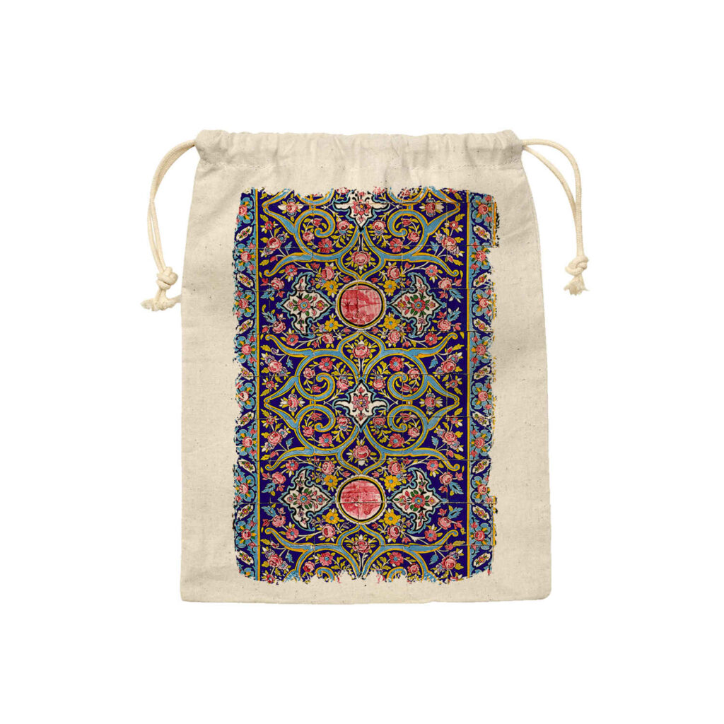 Sac de rangement en coton à cordon - Réutilisable et durable en Tissu Naturel