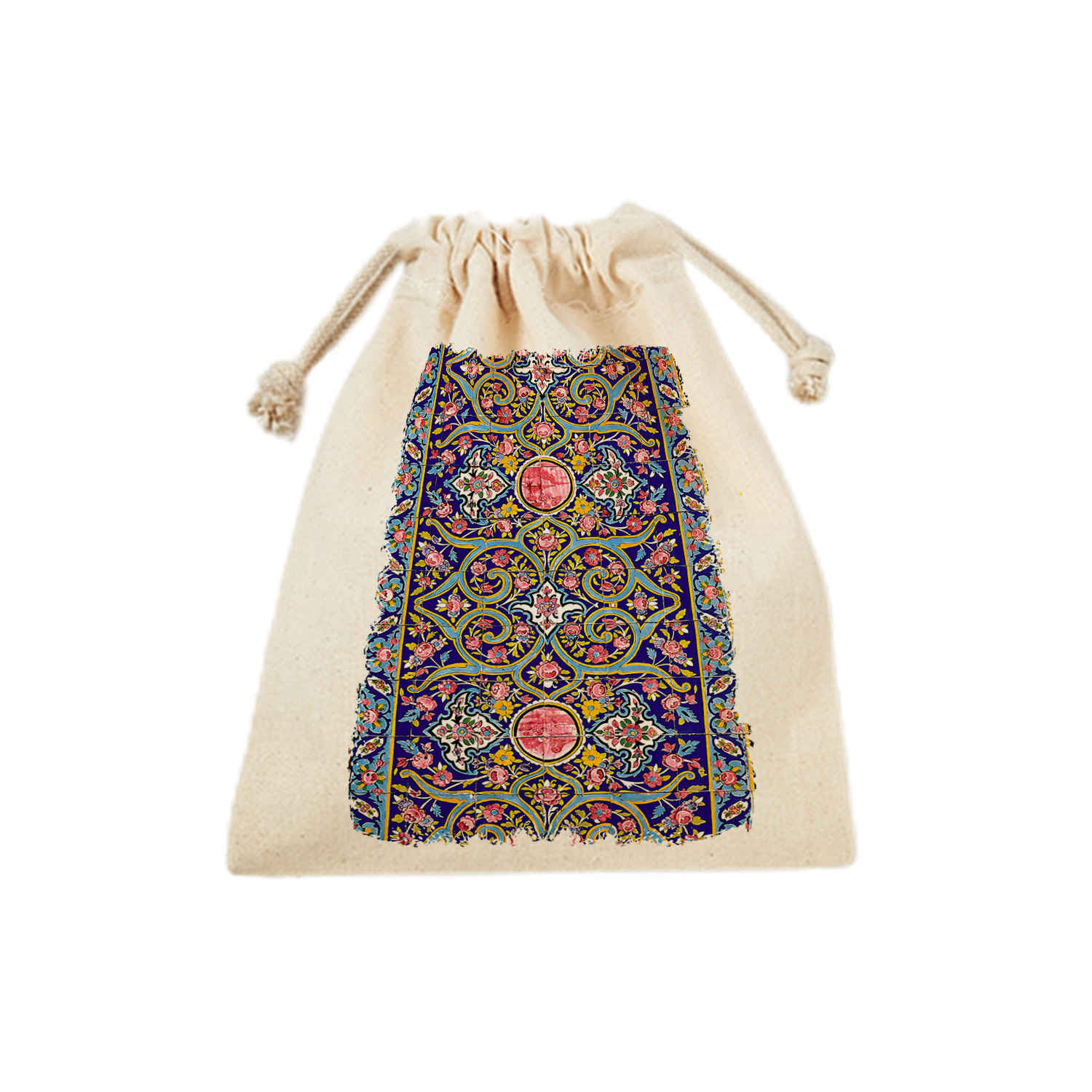 Sac de rangement en coton à cordon – Réutilisable et durable en Tissu Naturel