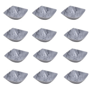 Bol en Mélamine Durable – Pour Servir le Yaourt, Soupe, Ash, Salades et Pâtes (Ensemble de 12)