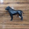 Figurine géométrique de pitbull cubisme - Art moderne fait main
