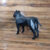 Figurine géométrique de pitbull cubisme - Art moderne fait main