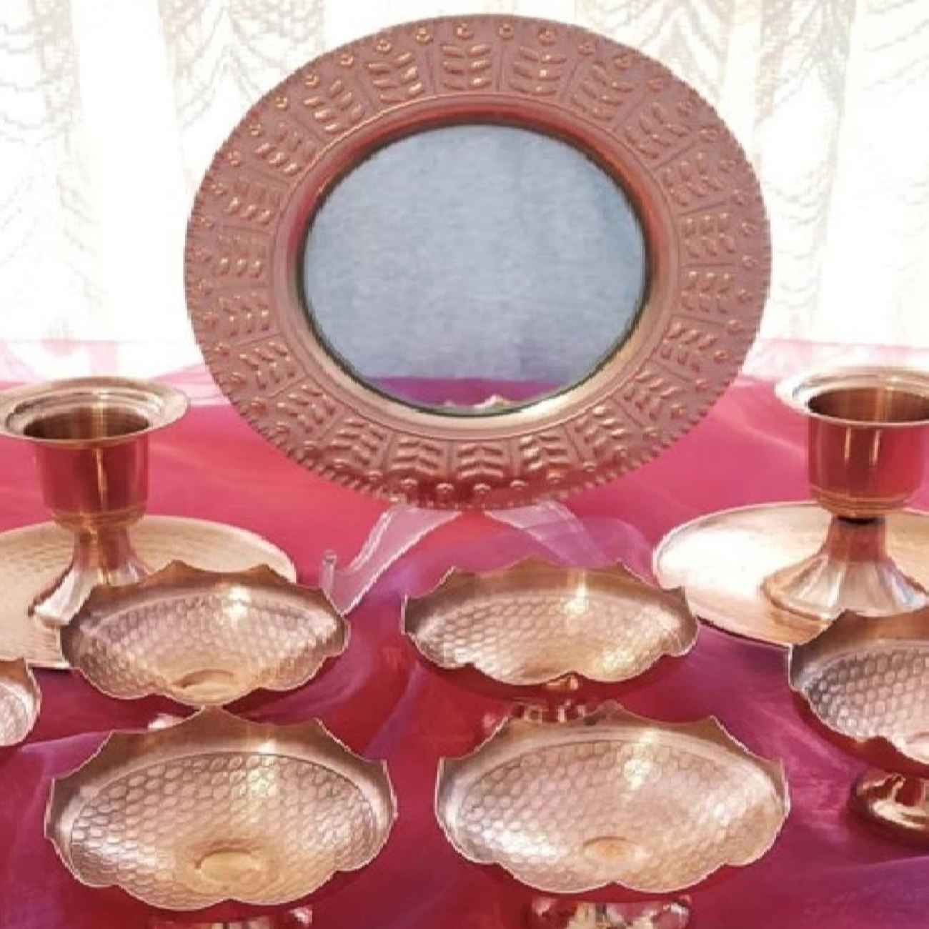 Set Haft-Seen en cuivre – Élégant et intemporel pour Nowruz (9 pièces)