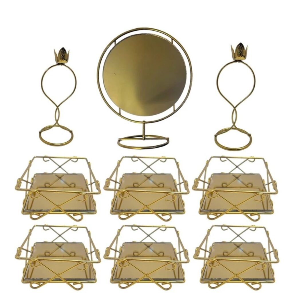 Set Haft-Seen en métal – Design élégant pour des célébrations intemporelles (9 pièces)