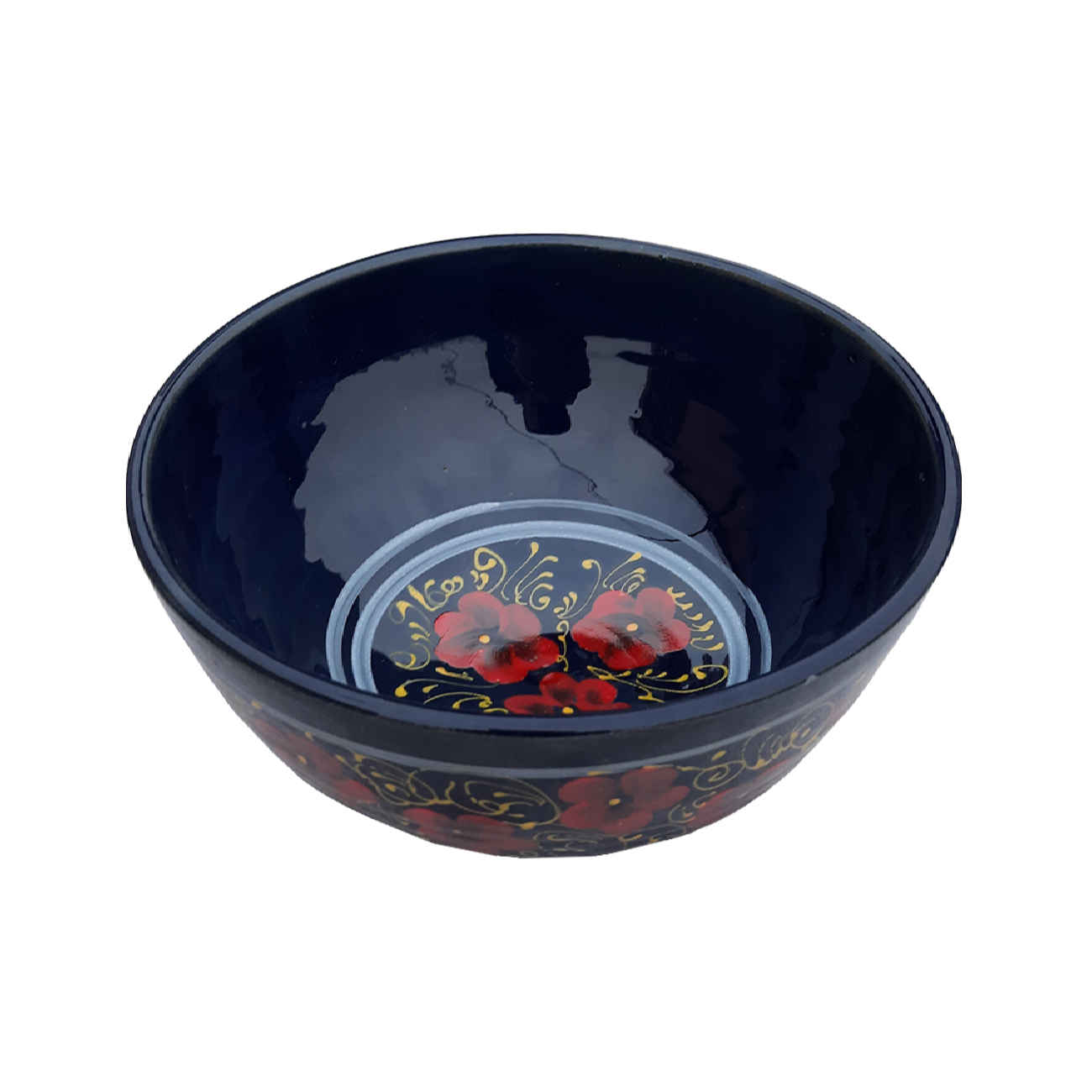 Bol Artistique en Poterie Fait Main - Polyvalent pour Yaourts, Desserts, Salades, Nouilles | Floral