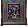 Horloge murale en bois persane artisanale - Art du marqueterie Khatam, Laleh