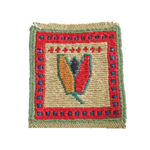 Sous-verre Kilim Persan Tissé à la Main – Motif Pistache de Fars
