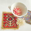 Sous-verre Kilim Persan Tissé à la Main – Accessoire Traditionnel avec Motif Géométrique