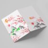 Carte de vœux "Bonne fête de Norouz" – 10 pcs Poisson & Fleur Code 04