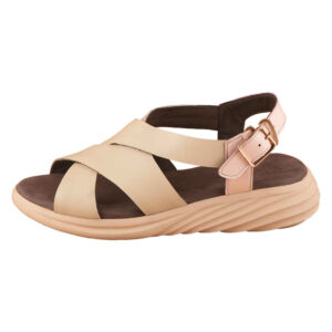 Sandale de randonnée – Cuir naturel, stylée, adaptée à la marche en crème