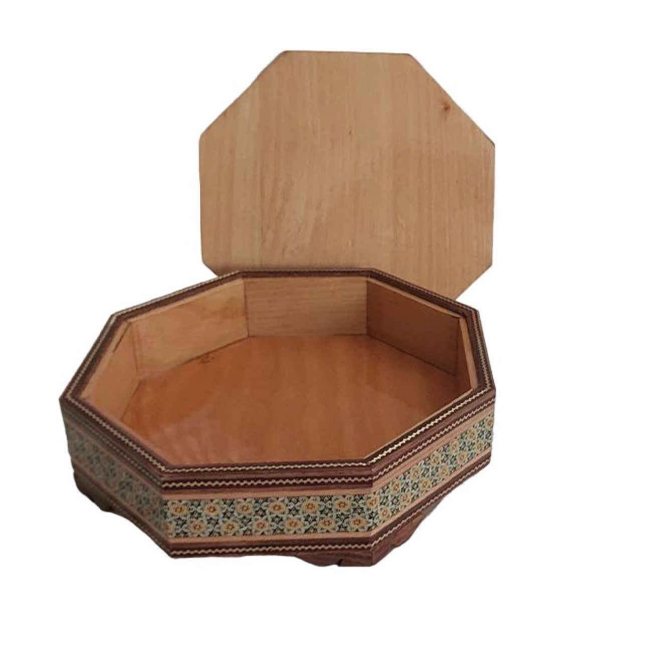 Coupelle à Bonbons Khatam Kari en Bois – Alliance de Style et d’Utilité avec Motif Floral