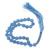 Chapelet islamique en agate bleue avec 33 perles