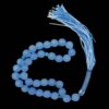 Chapelet islamique en agate bleue avec 33 perles