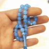 Chapelet islamique en agate bleue avec 33 perles