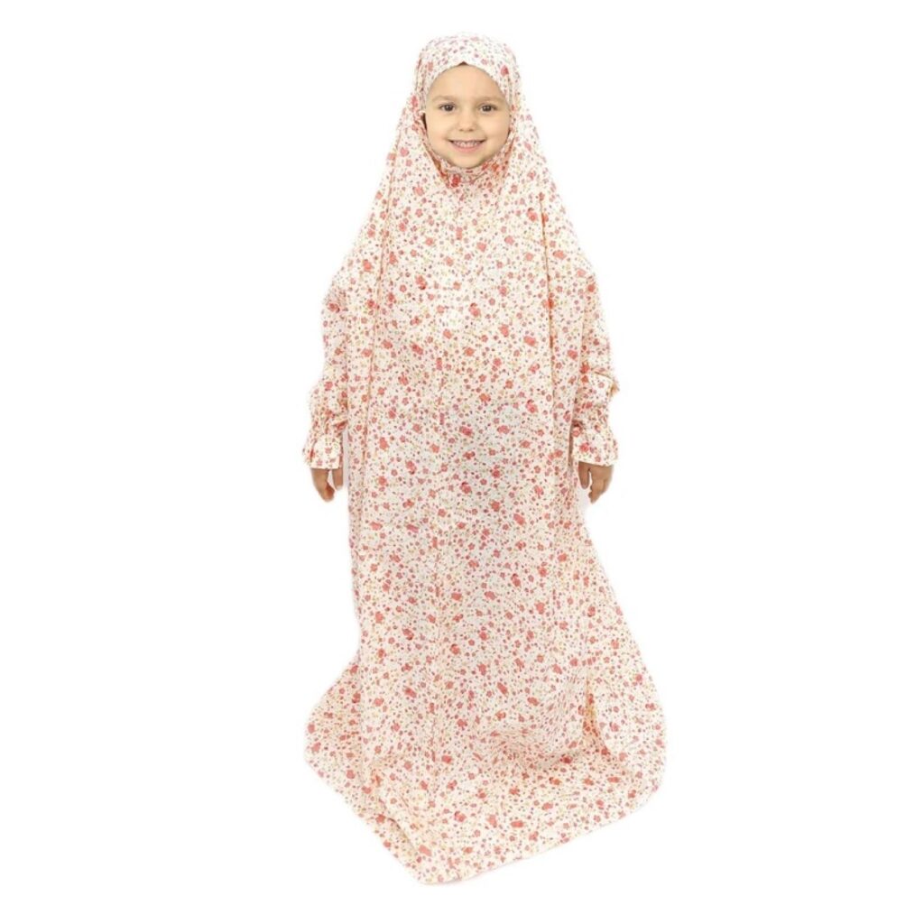 Tchador Islamique de Namaz pour Filles avec Tissu Tetron