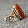 Bague en argent Aqeeq yéménite islamique pour hommes - Design islamique authentique