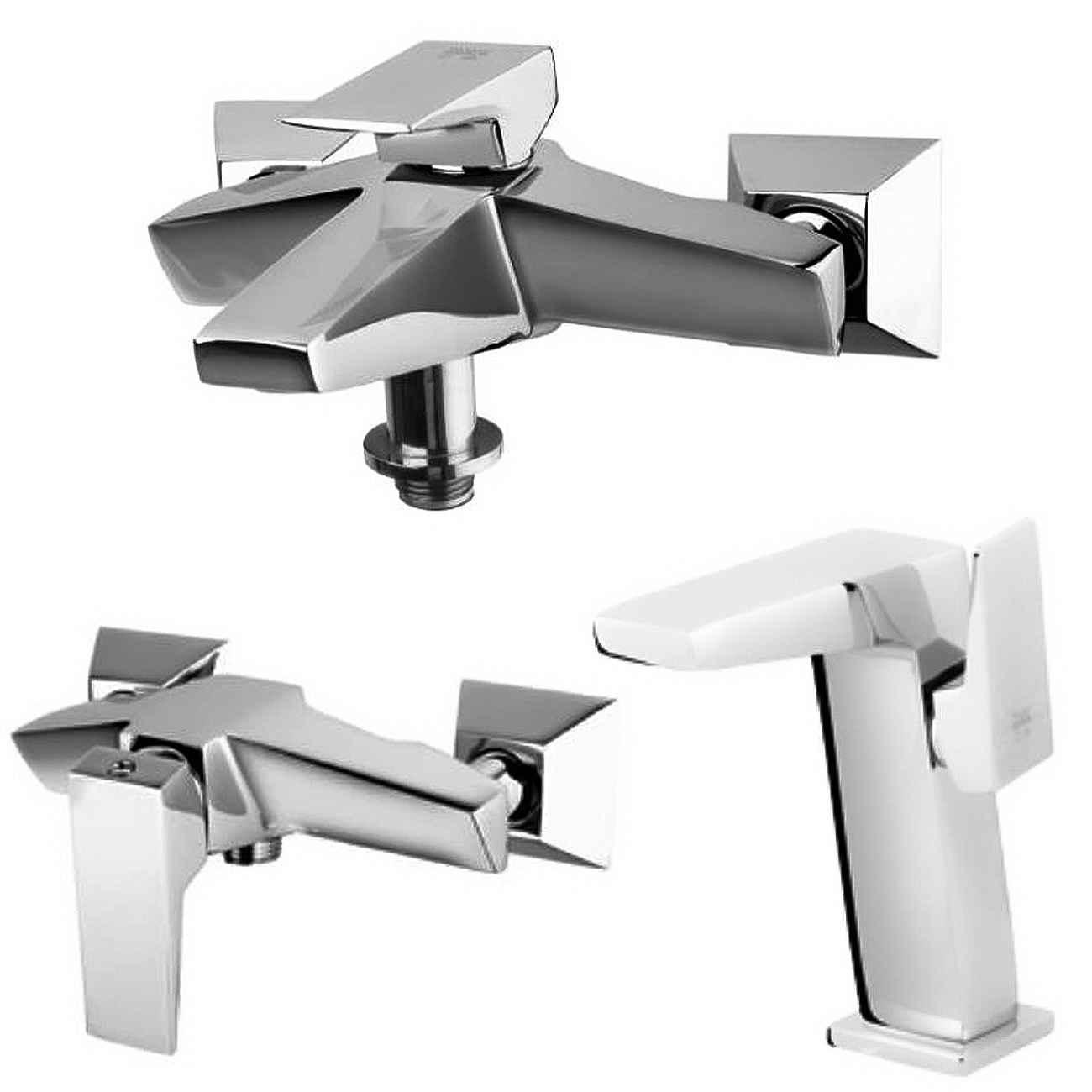 Ensemble robinetterie de salle de bain KWC – Chrome classique et moderne | Modèle Quattro