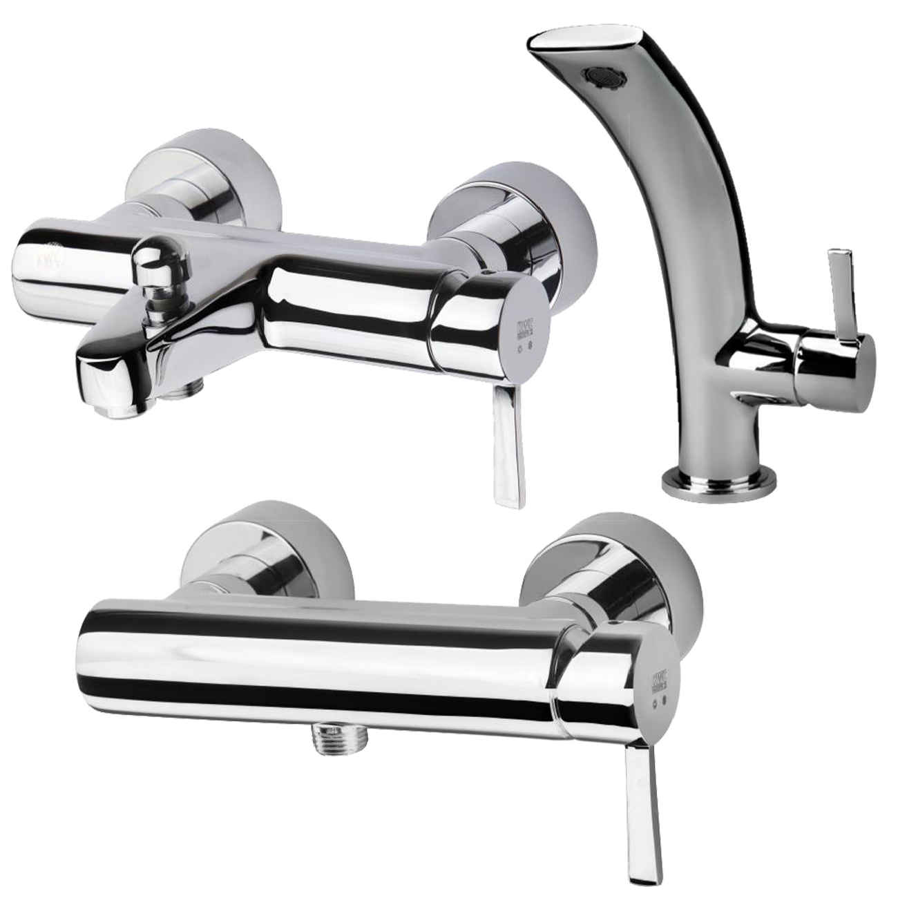 Ensemble robinetterie de salle de bain KWC – Parfait pour espaces contemporains | Modèle Zeus