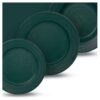 Ensemble d'Assiettes en Mélamine Compatible Micro-ondes - Durable, Léger et Compatible Lave-vaisselle (Pack de 18)