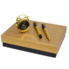 Ensemble de bureau en métal – Adapté au bureau, lot de 4, doré