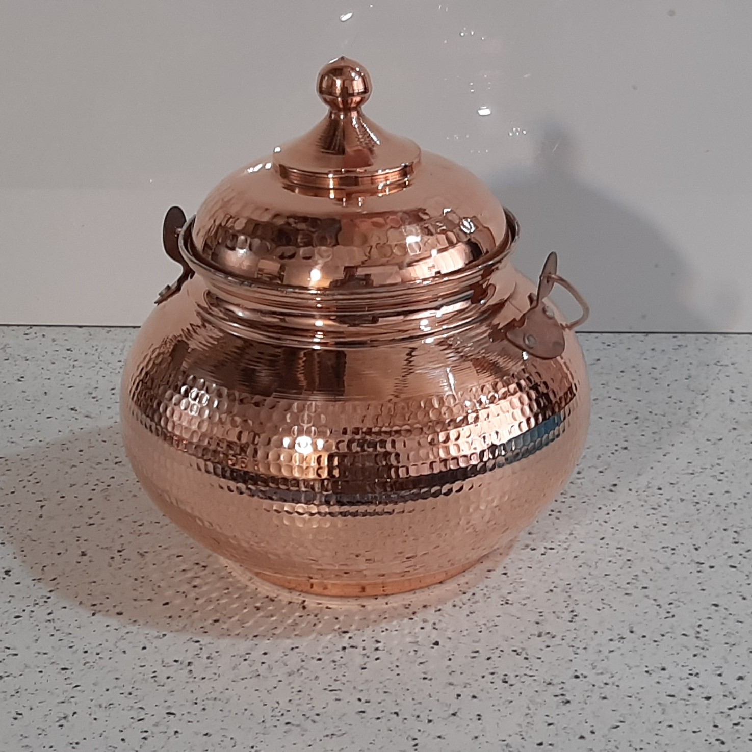 Pot persan en cuivre pour Abgoosht avec couvercle idéal pour la préparation de plats traditionnels Modèle FG45