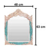 Ensemble miroir et bougeoirs en cuivre avec turquoise incrustée – Idéal pour cérémonie de mariage