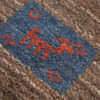 Tapis Gabbeh persan en laine tissé à la main dans le Fars, motifs animaux marron