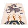 Tapis Gabbeh persan en laine tissé à la main authentique, design dragon du Fars