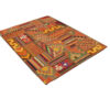 Tapis Kilim Persan Patchwork Tissé à la Main Géométrique Orange