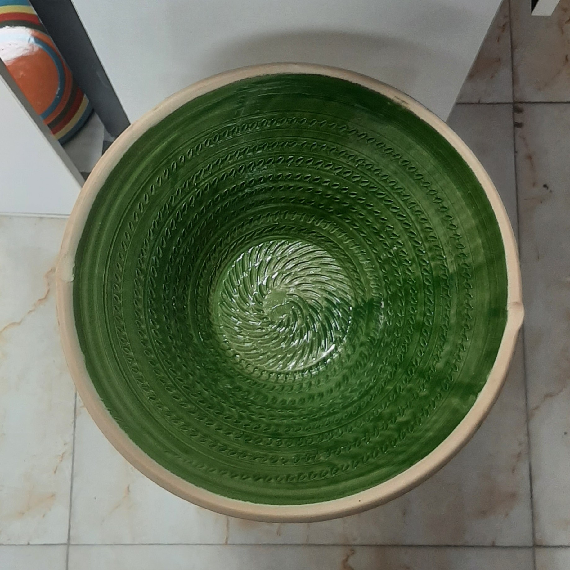 Pot en céramique persane pour Kashk Sab – Teghar traditionnel modèle Farman