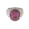 Bague en argent avec rubis persan Élégance pour hommes, faite à la main en rouge