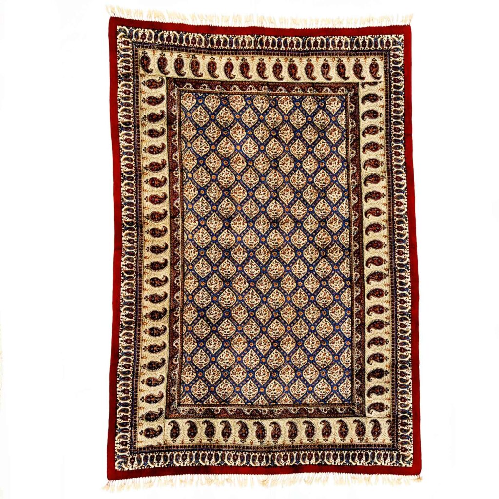 Nappe persane : Imprimé Kalamkari d'Isfahan dans le design du carrelage de la mosquée Sheikh Lotfollah