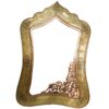Cadre miroir en bois persan Khatamkari avec deux bougeoirs – Design traditionnel vert
