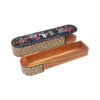 Boîte à crayons en bois persane artisanale avec design de chasse Khatamkari – Idéale pour cadeau