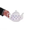 Ensemble double théière en porcelaine - Adapté au thé Durable avec motif à pois
