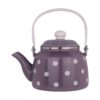 Ensemble double théière en porcelaine - Adapté au thé Durable avec motif à pois