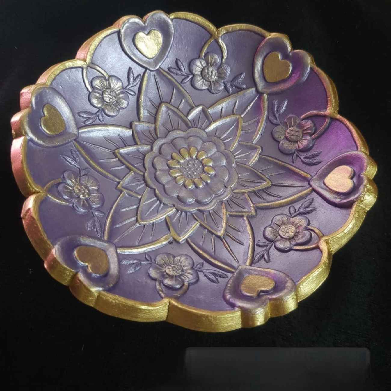 Ensemble Haft-Seen en céramique – Pour Nouvel An persan avec fleurs et cœurs – 10 pièces