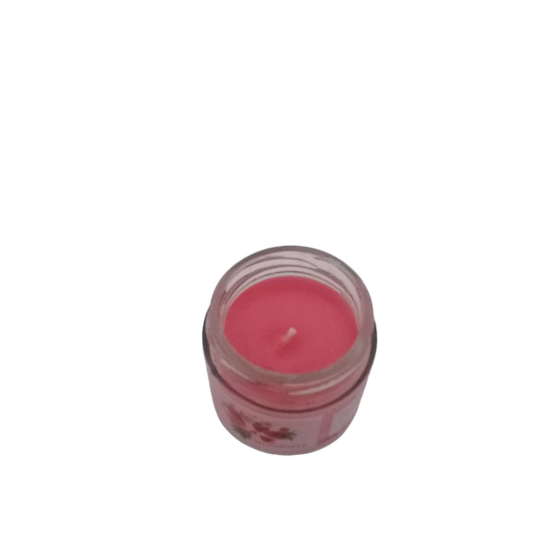 Bougie parfumée en pot pour relaxation et toute occasion, parfum fraise