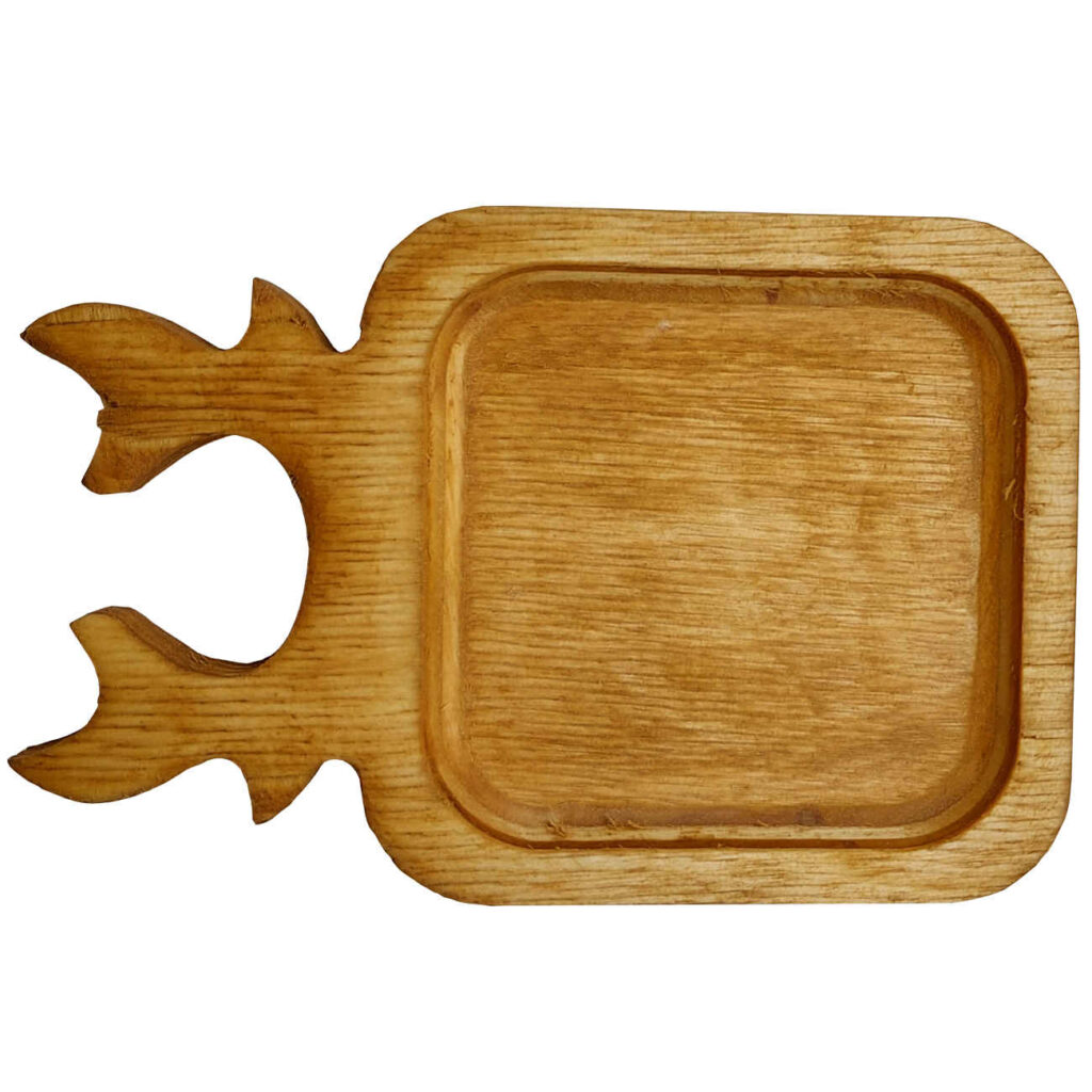 Sous-verre en bois carré - Design bois de cerf (Pack de 2)