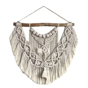 Superbe Décoration Murale en Macramé – Tissages Artistiques de Tradition