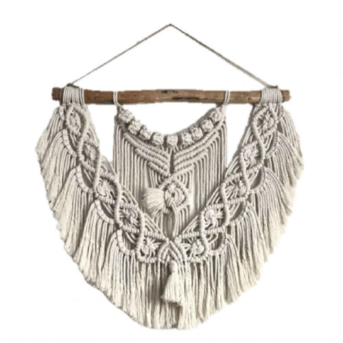 Superbe Décoration Murale en Macramé – Tissages Artistiques de Tradition