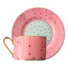 Service à thé artistique en porcelaine, design coloré Kosova, 12 pièces – Collection de thé et café stylée et vibrante