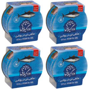 Thon à l’huile végétale – Aliments en conserve Gilani 180g, paquet de 4